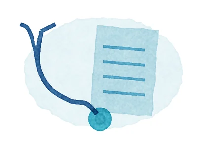 Stethoscope and medical report