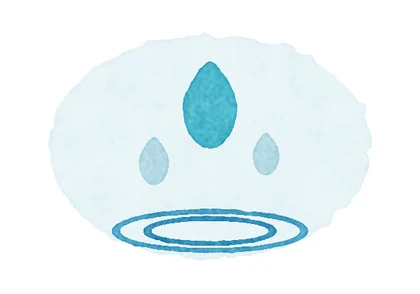 Drops falling into ripples