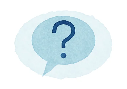 Speech bubble with a question mark