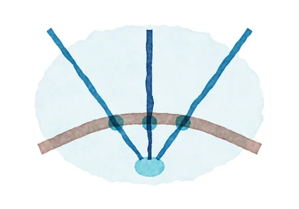 Laparoscopic instruments entering the abdomen